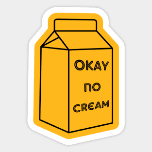 Who wants cream? Sticker